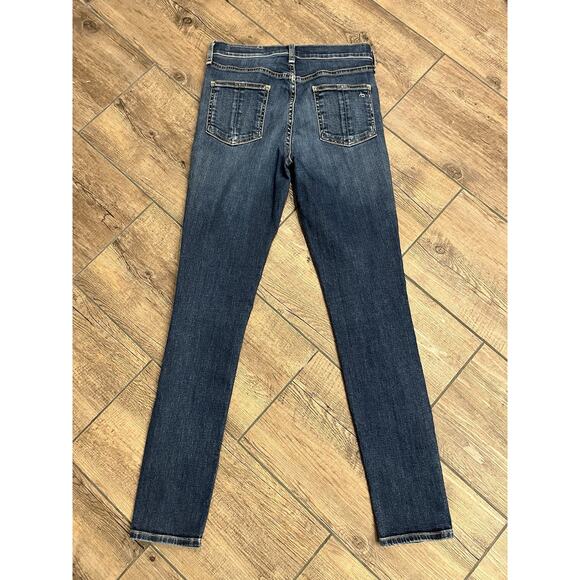 Rag & Bone High Rise Skinny Jeans Women's Size 27‎ Blue Denim - Picture 2 of 6